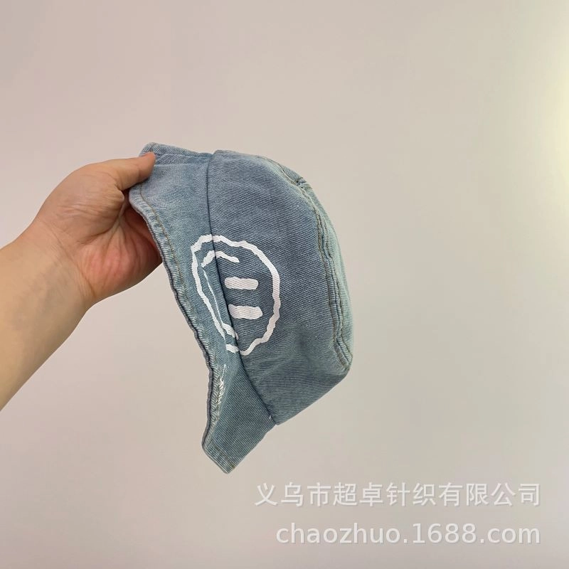 Wholesale Cotton Kids Colorful Smiley Bucket Hat