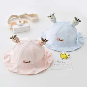 Wholesale Cotton Kids Summer Thin Mesh Bucket Hat
