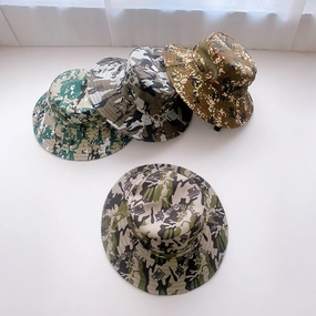 Wholesale Cotton Kids Sunshade Camouflage Bucket Hat