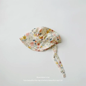 Wholesale Cotton Kids Tie-up Bucket Hat