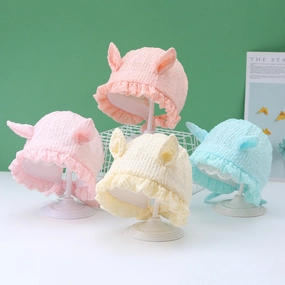 Wholesale Cotton Lace Sunshade Sunscreen Baby Pot Hat