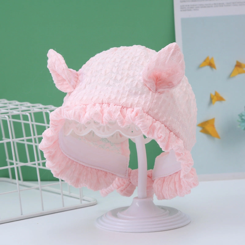 Wholesale Cotton Lace Sunshade Sunscreen Baby Pot Hat
