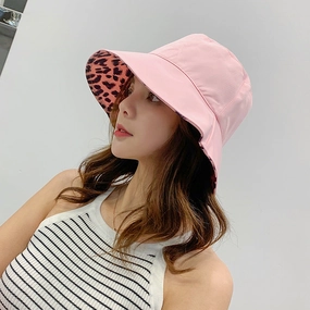 Wholesale Cotton Leopard Bucket Hat