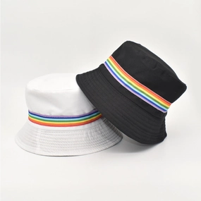 Wholesale Cotton LGBT Rainbow Bucket Hat
