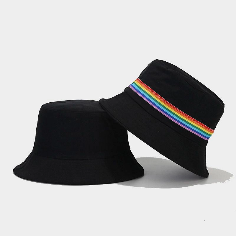 Wholesale Cotton LGBT Rainbow Ribbon Bucket Hat