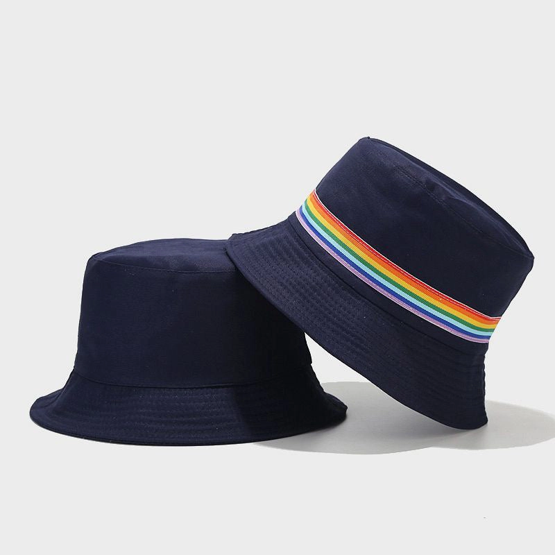 Wholesale Cotton LGBT Rainbow Ribbon Bucket Hat
