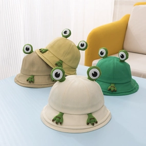 Wholesale Cotton Little Frog Kids Bucket Hat