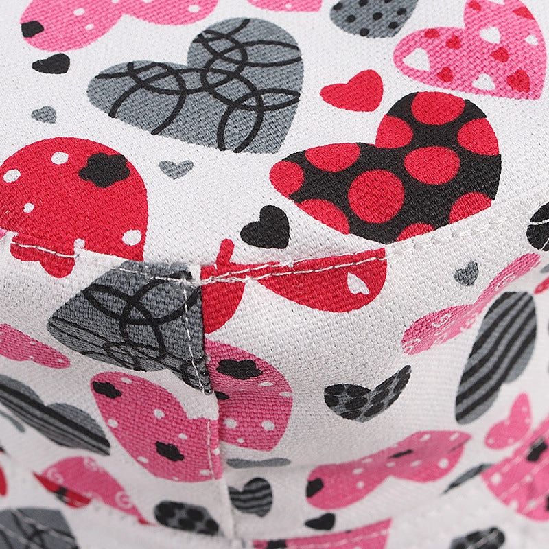 Wholesale Cotton Love Print Reversible Bucket Hat