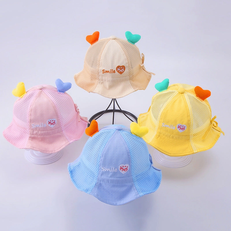 Wholesale Cotton Love Sunshade Kids Fisherman Hat