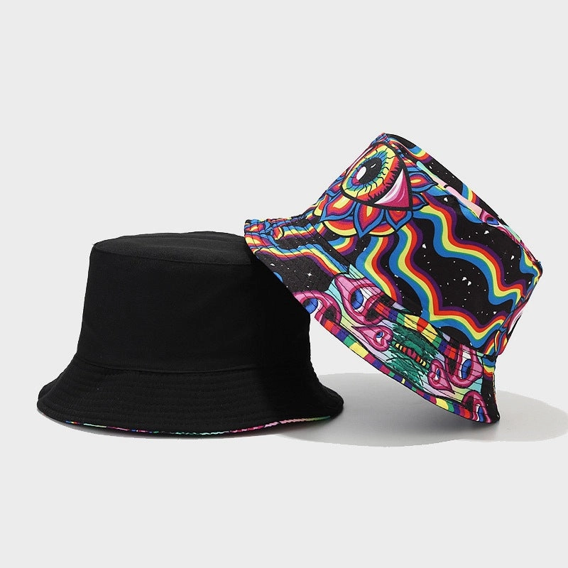 Wholesale Cotton Mushroom Pattern Reversible Bucket Hat