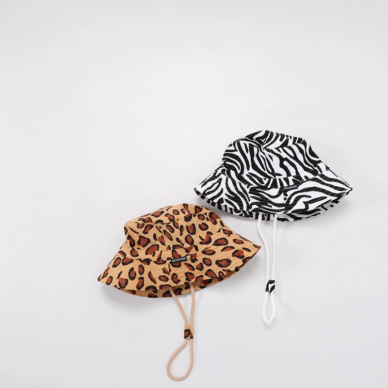 Wholesale Cotton Plaid Leopard Bucket Hat