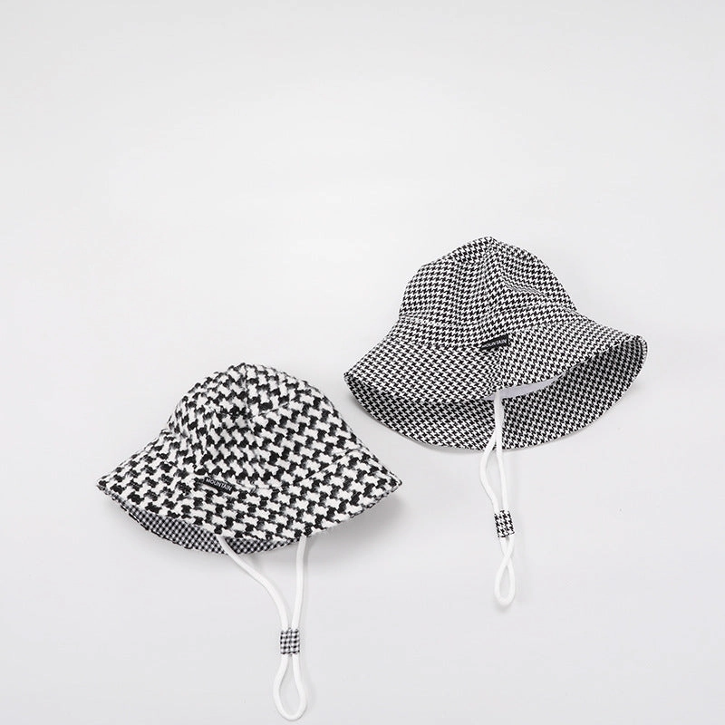 Wholesale Cotton Plaid Leopard Bucket Hat