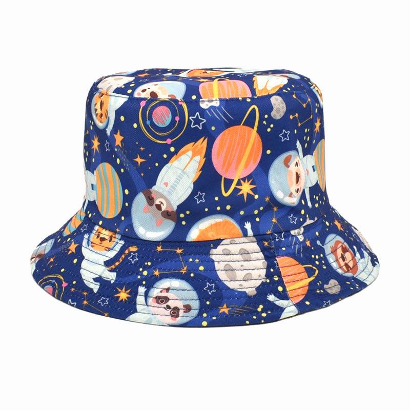 Wholesale Cotton Planet Space Print Bucket Hat