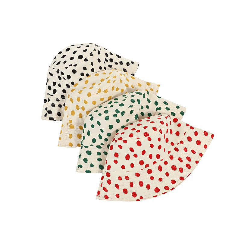 Wholesale Cotton Polka Dot Kids Fisherman Hat