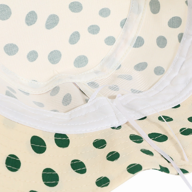 Wholesale Cotton Polka Dot Kids Fisherman Hat