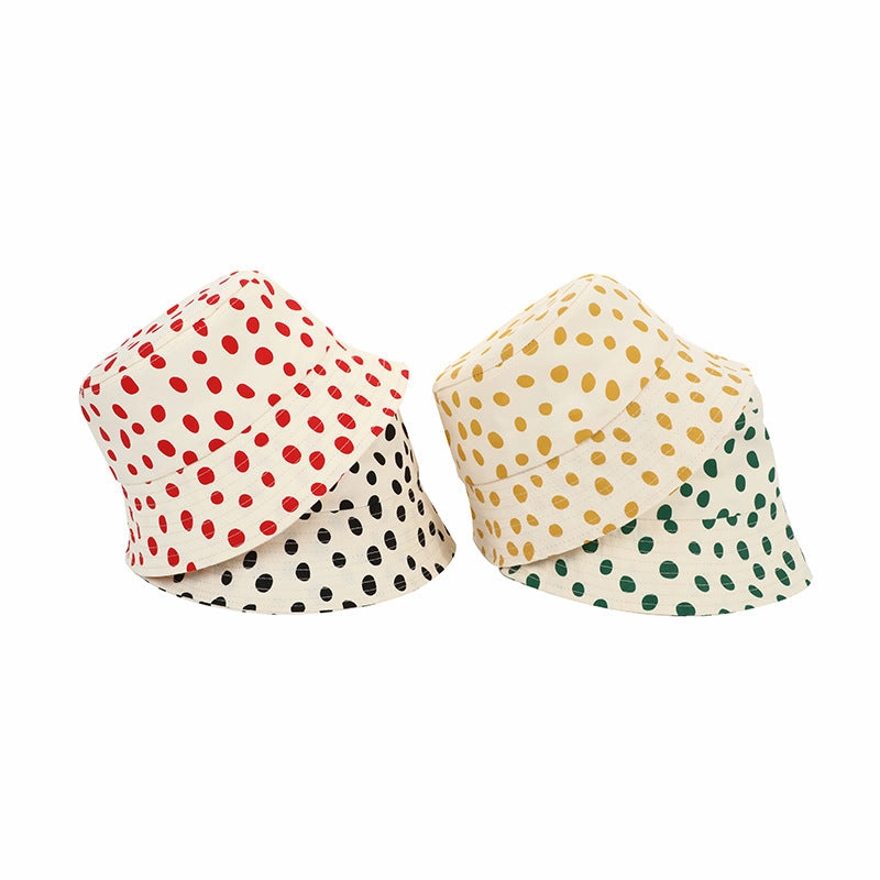 Wholesale Cotton Polka Dot Kids Fisherman Hat