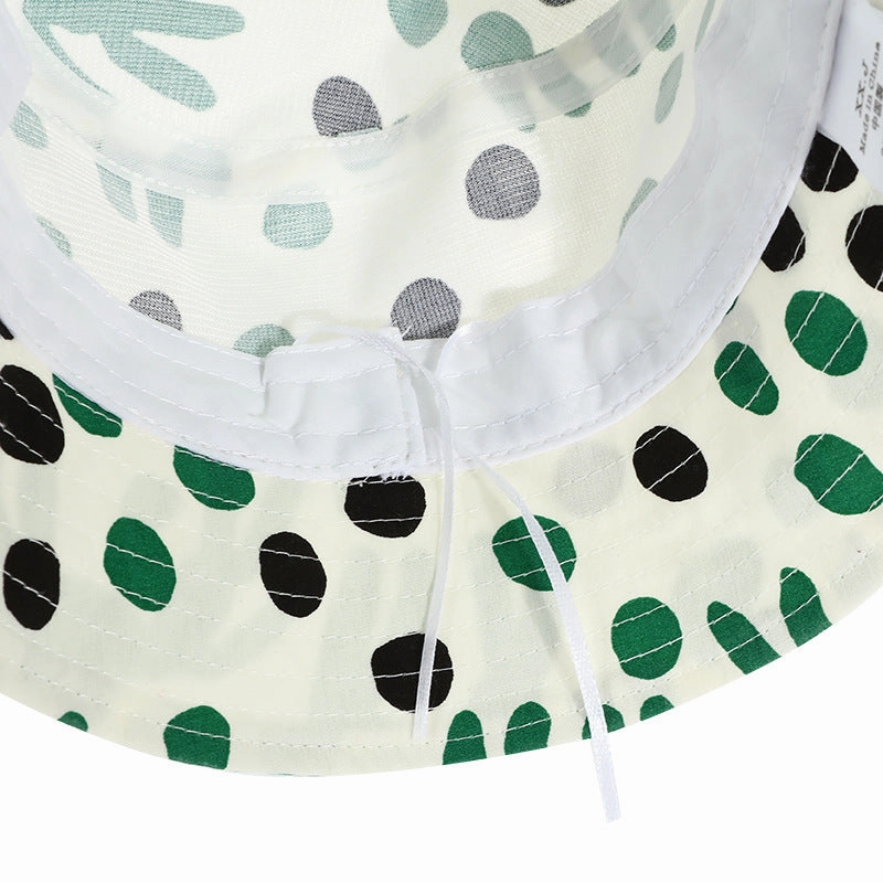 Wholesale Cotton Polka Dot Kids Fisherman Hat