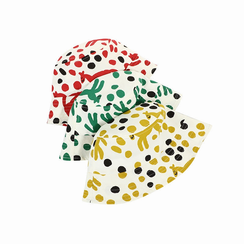 Wholesale Cotton Polka Dot Kids Fisherman Hat