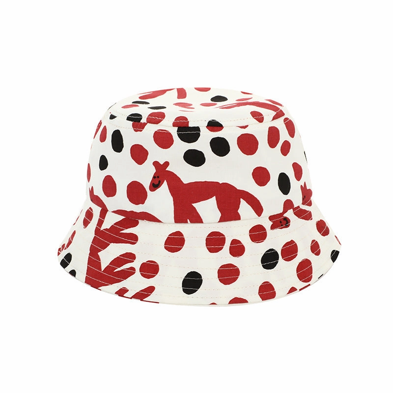 Wholesale Cotton Polka Dot Kids Fisherman Hat