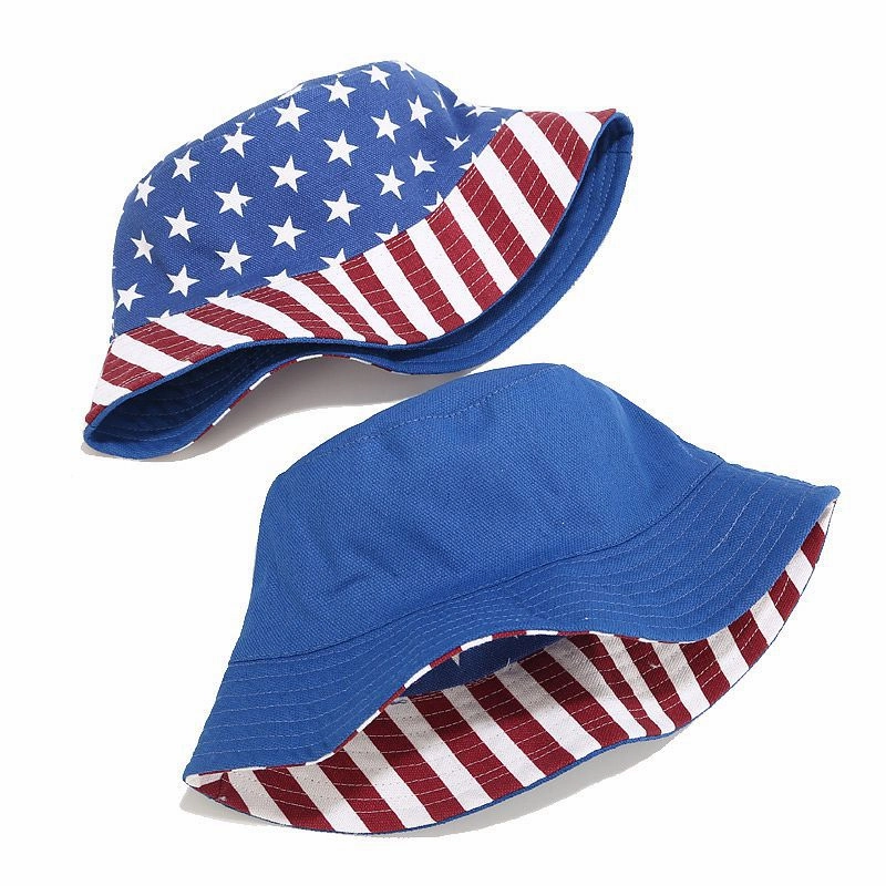 Wholesale Cotton Polyester American Flag Bucket Hat