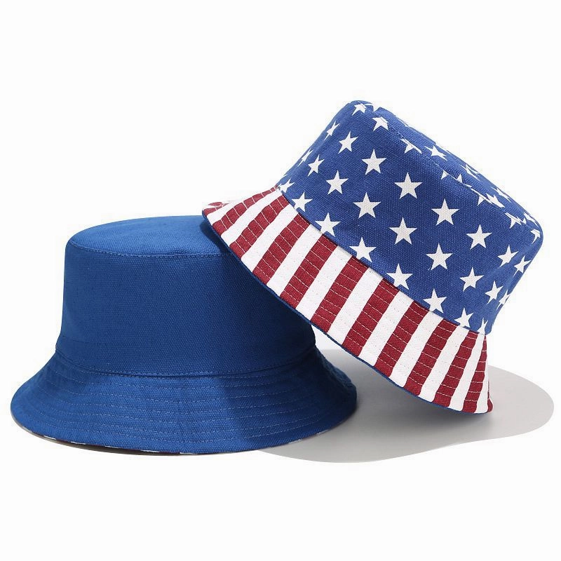 Wholesale Cotton Polyester American Flag Bucket Hat