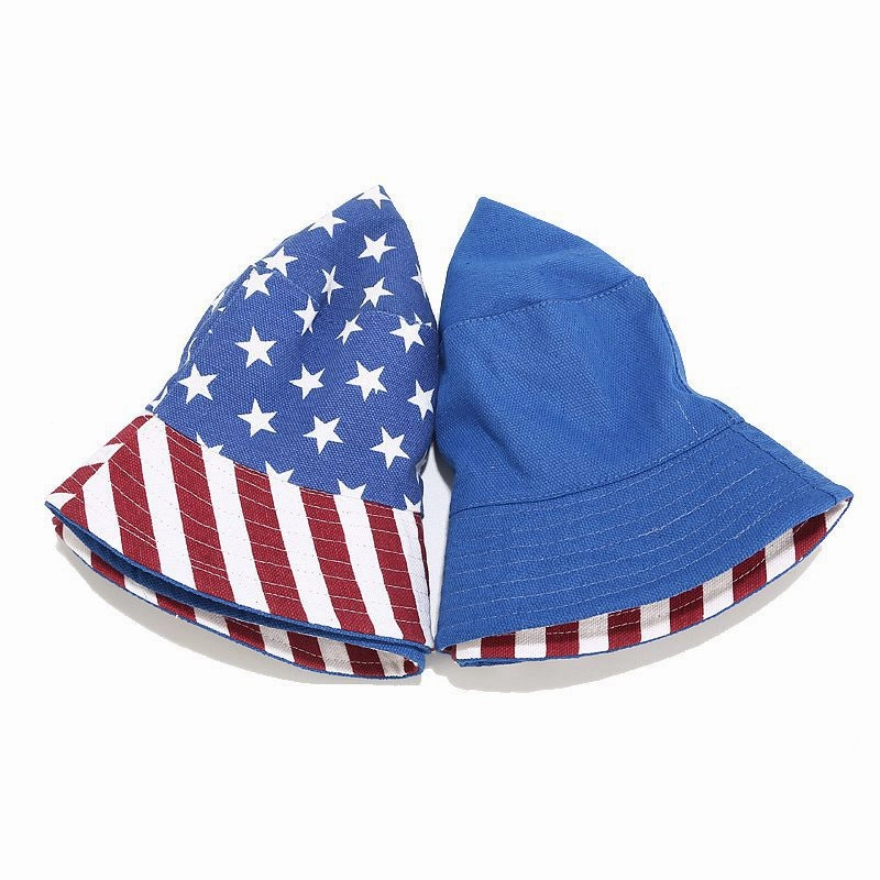 Wholesale Cotton Polyester American Flag Bucket Hat