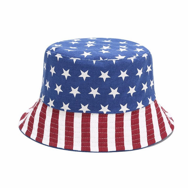 Wholesale Cotton Polyester American Flag Bucket Hat