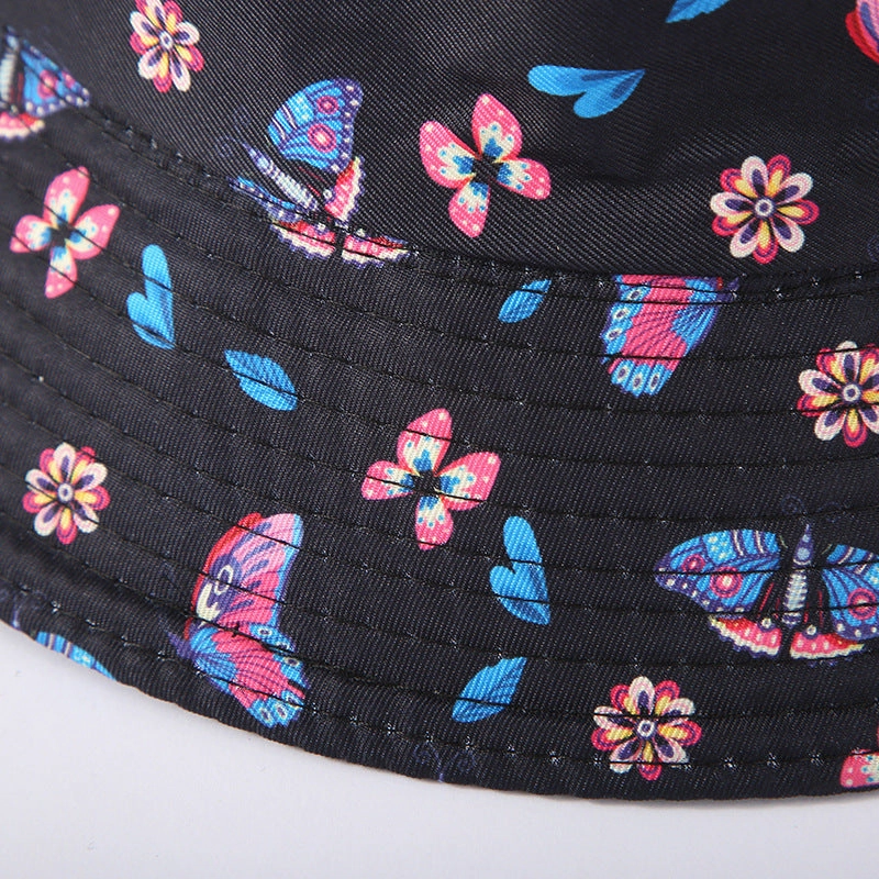 Wholesale Cotton Polyester Butterfly Print Bucket Hat