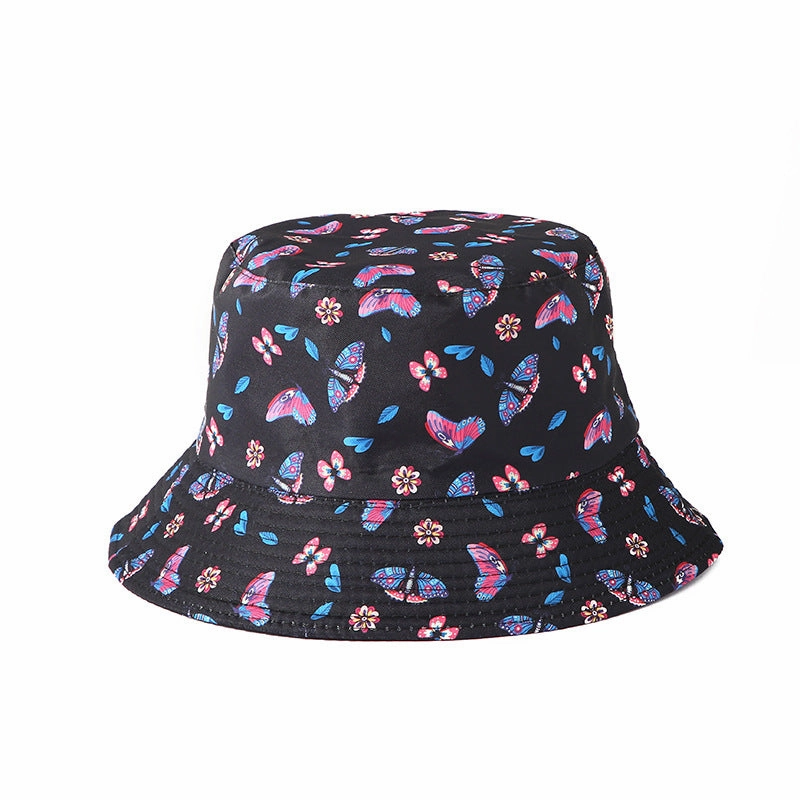 Wholesale Cotton Polyester Butterfly Print Bucket Hat