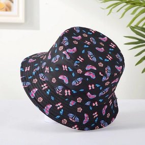 Wholesale Cotton Polyester Butterfly Print Bucket Hat