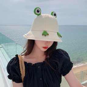 Wholesale Cotton Polyester Cartoon Frog Bucket Hat