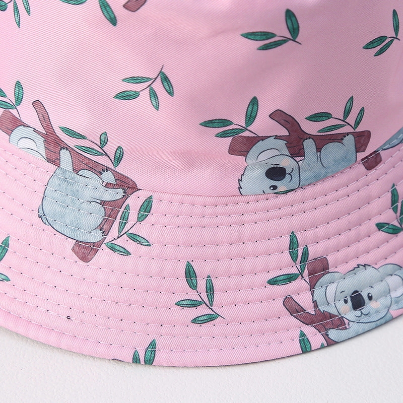 Wholesale Cotton Polyester Cartoon Koala Print Bucket Hat
