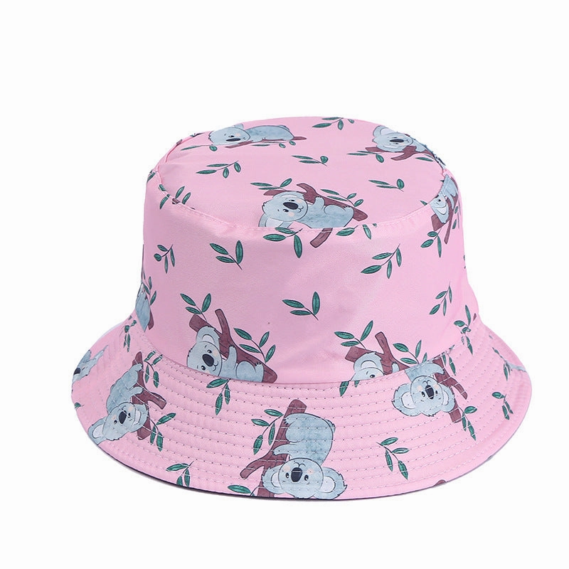 Wholesale Cotton Polyester Cartoon Koala Print Bucket Hat