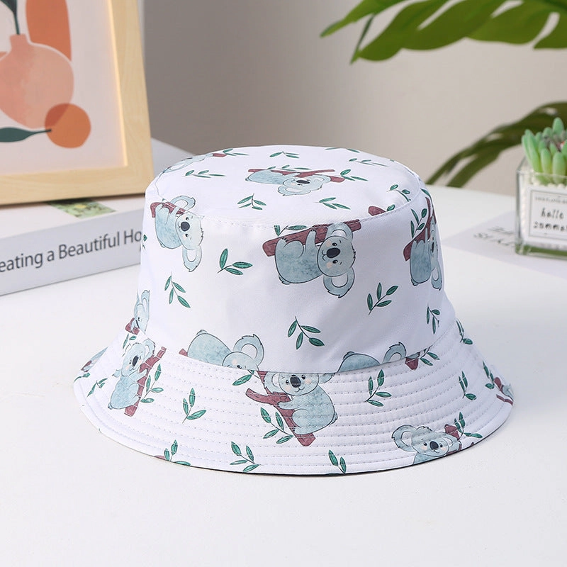 Wholesale Cotton Polyester Cartoon Koala Print Bucket Hat