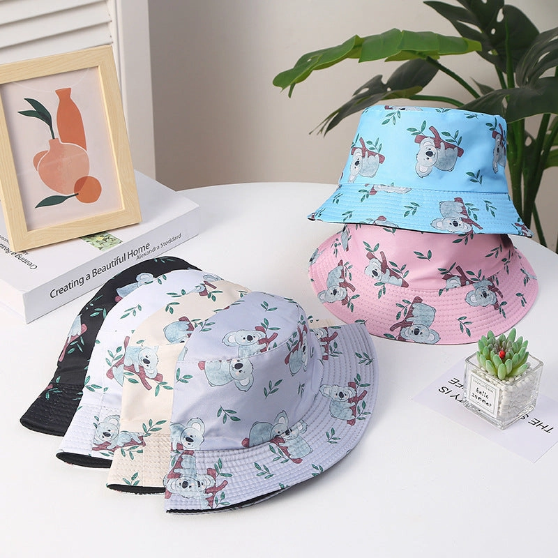 Wholesale Cotton Polyester Cartoon Koala Print Bucket Hat