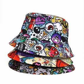 Wholesale Cotton Polyester Cartoon Pattern Fisherman Hat