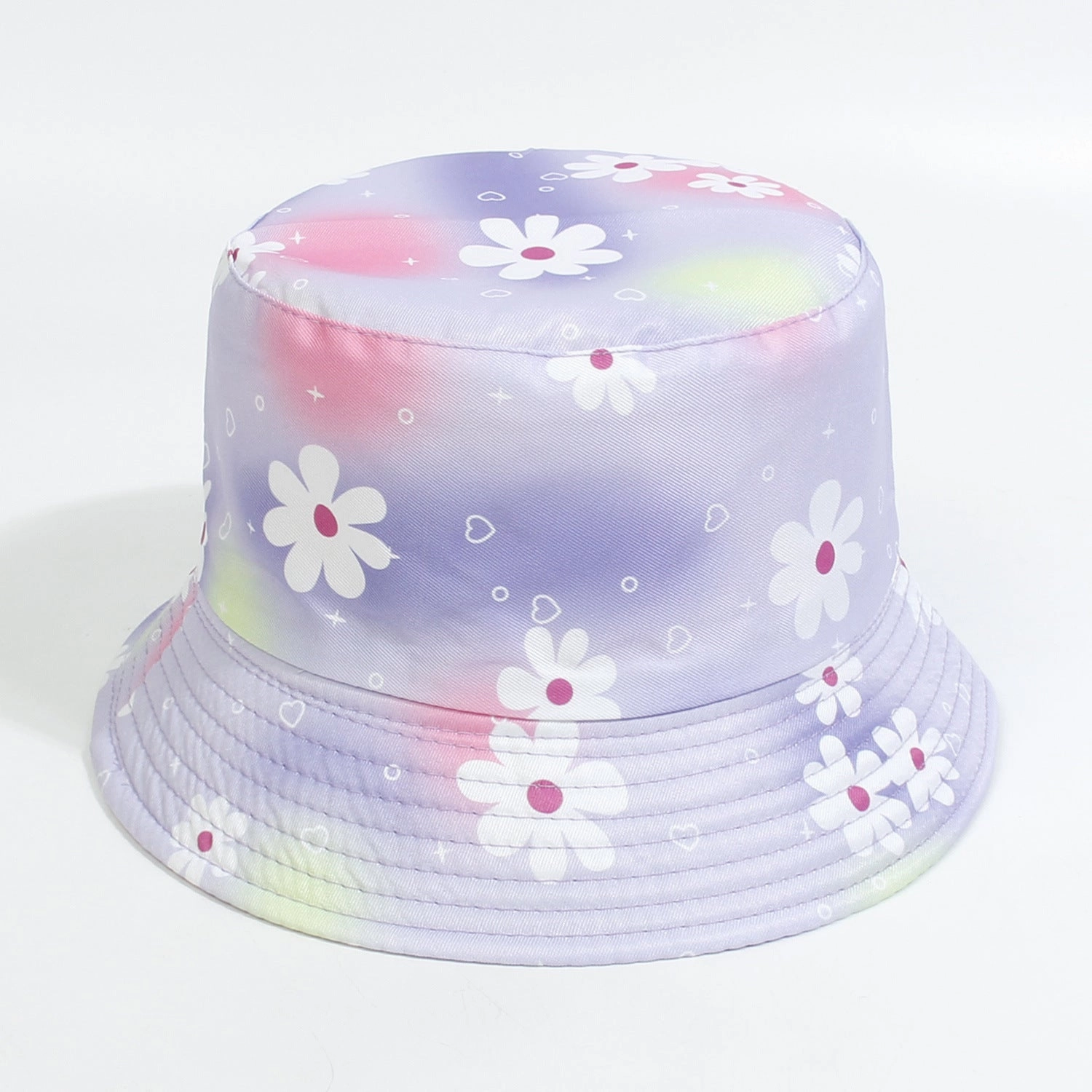Wholesale Cotton Polyester Cartoon Rainbow Kids Bucket Hat