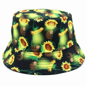 Wholesale Cotton Polyester Chrysanthemum Pattern Printed Fisherman Hat