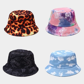 Wholesale Cotton Polyester Colorful Print Pattern Bucket Hat