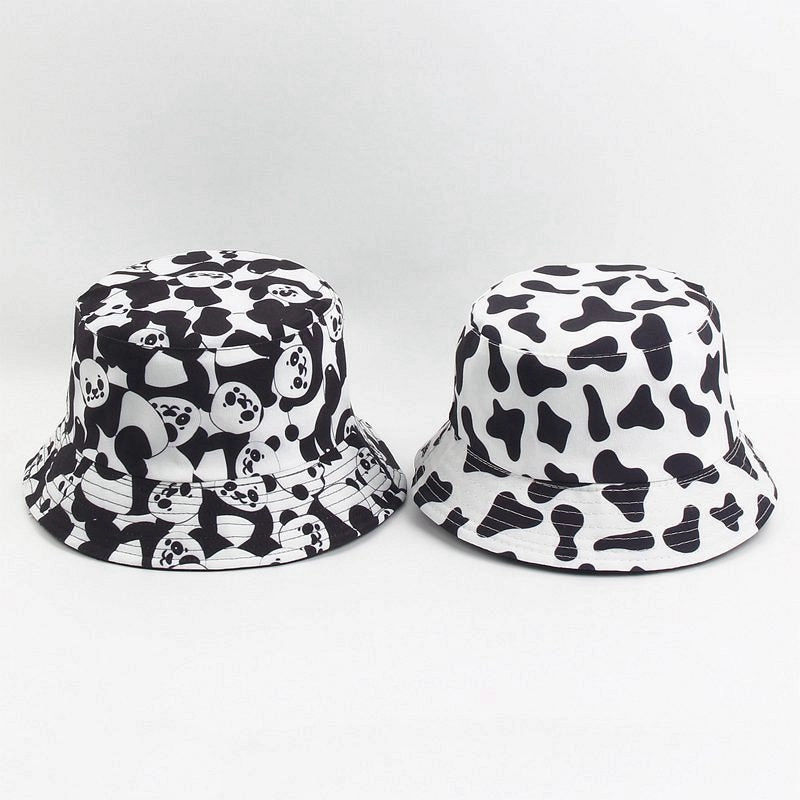 Wholesale Cotton Polyester Cow Pattern Printed Bucket Hat