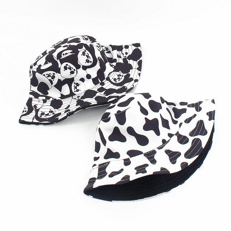 Wholesale Cotton Polyester Cow Pattern Printed Bucket Hat