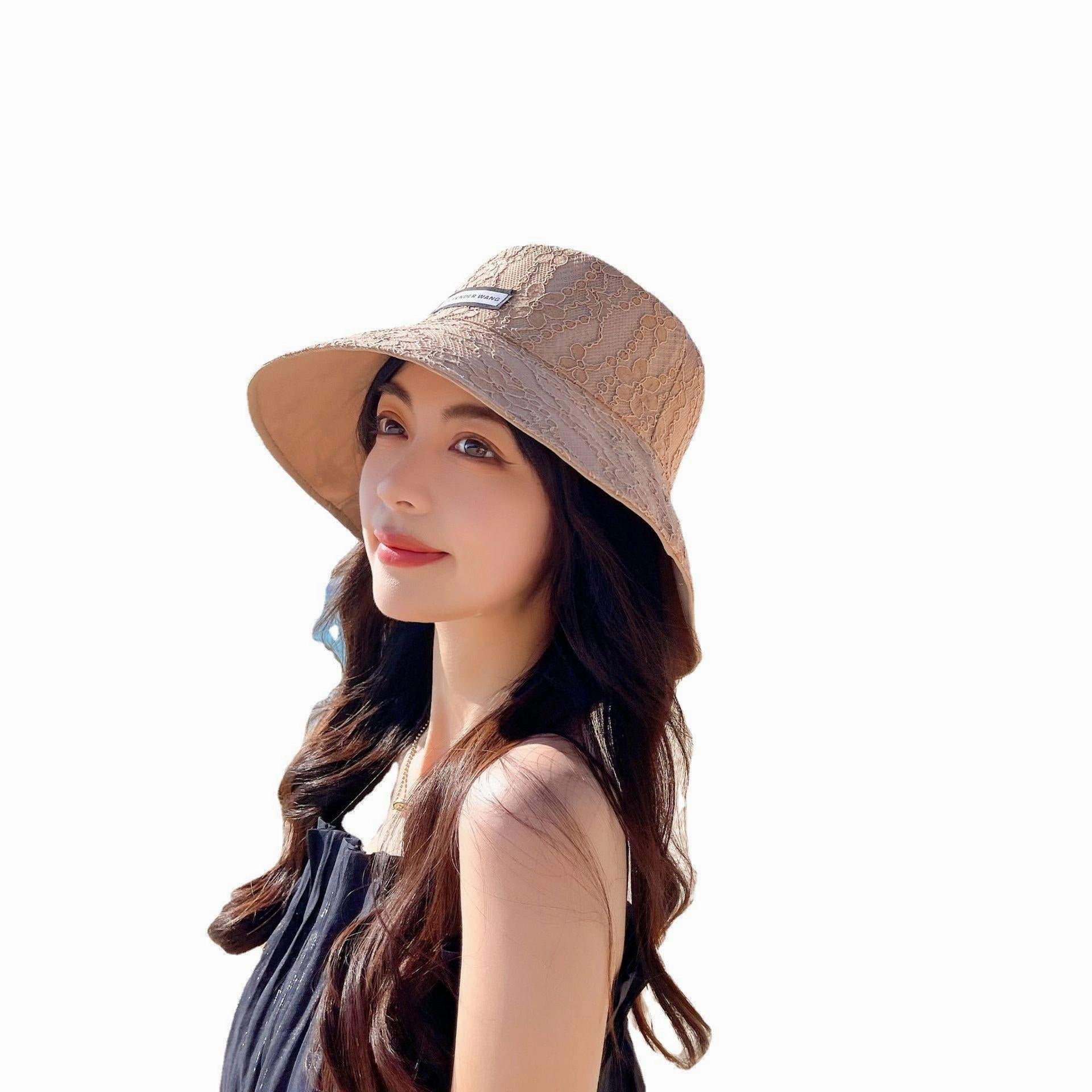 Wholesale Cotton Polyester Lace Double-sided Fisherman Hat Women