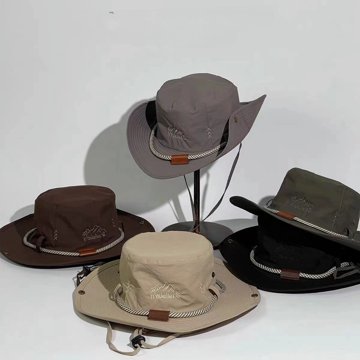 Wholesale Cotton Polyester Large Brim Sunscreen Fisherman Hats