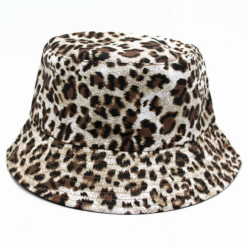 Wholesale Cotton Polyester Leopard Print Reversible Bucket Hat