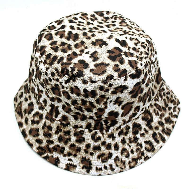 Wholesale Cotton Polyester Leopard Print Reversible Bucket Hat