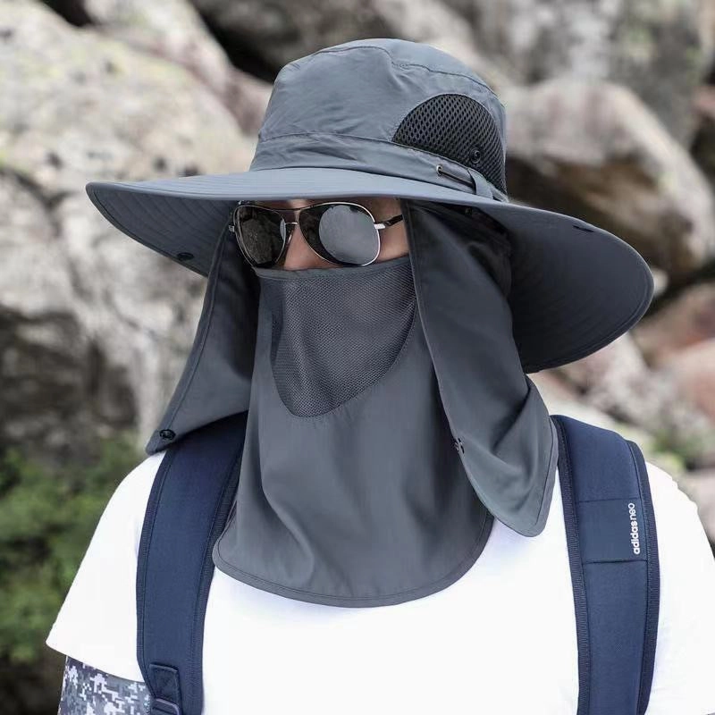 Wholesale Cotton Polyester Masked Neck Protecting Fisherman Hat