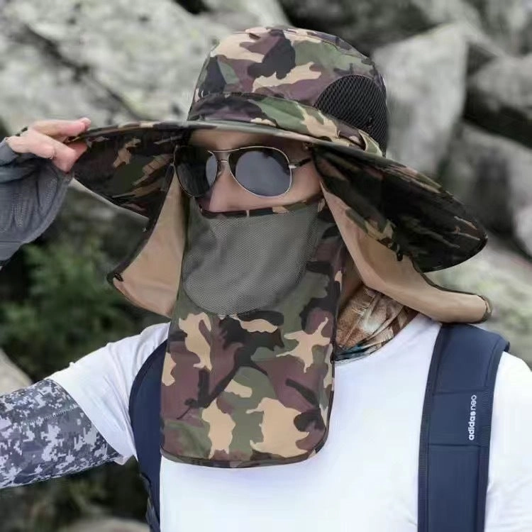 Wholesale Cotton Polyester Masked Neck Protecting Fisherman Hat