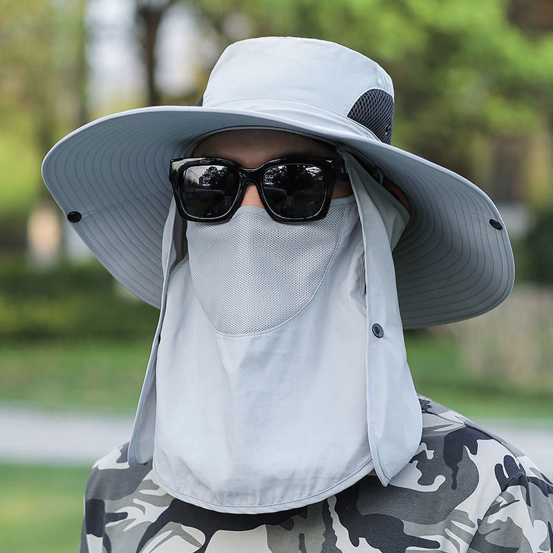 Wholesale Cotton Polyester Masked Neck Protecting Fisherman Hat