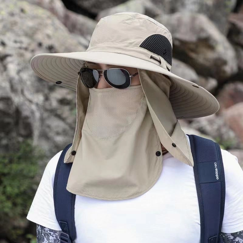 Wholesale Cotton Polyester Masked Neck Protecting Fisherman Hat