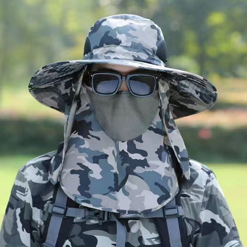 Wholesale Cotton Polyester Masked Neck Protecting Fisherman Hat